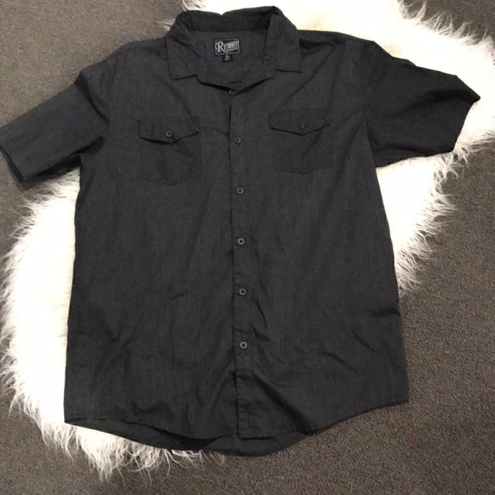 Retrofit Brand Button Down Shirt